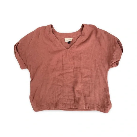 Universal Thread Mauve Short Sleeve Blouse Top