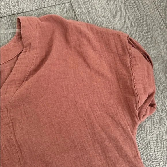 Universal Thread Mauve Short Sleeve Blouse Top