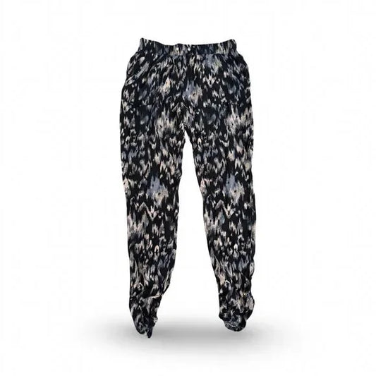 Rewash Dark Patterned Cinched Ankle Jogger Pants