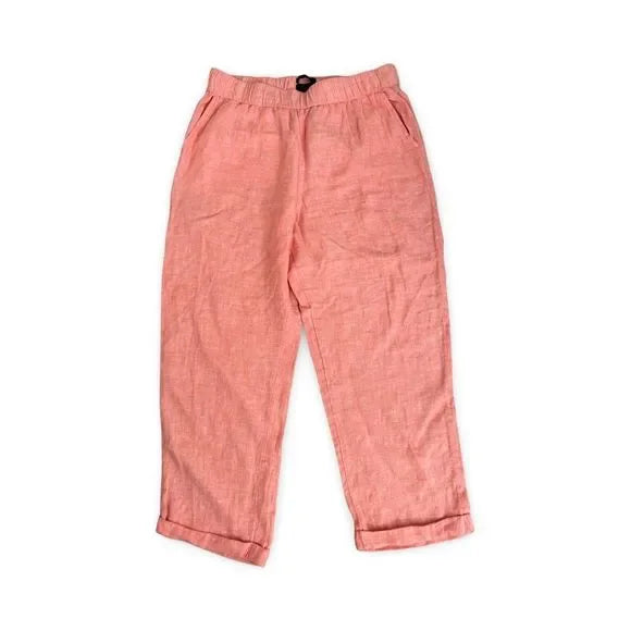 Rachel Zoe Orange Linen Casual Pants