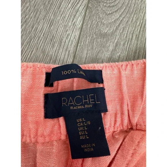 Rachel Zoe Orange Linen Casual Pants