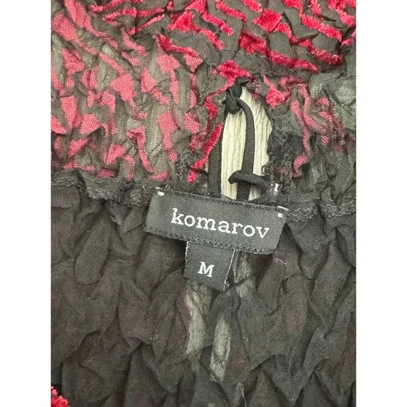 Konarov Alternative Gothy Y2K Red and Black Blouse Top