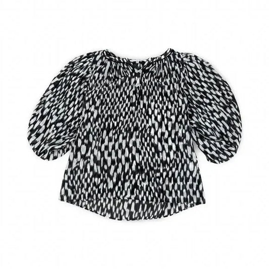 Collective Concepts Black and White Blouse Top