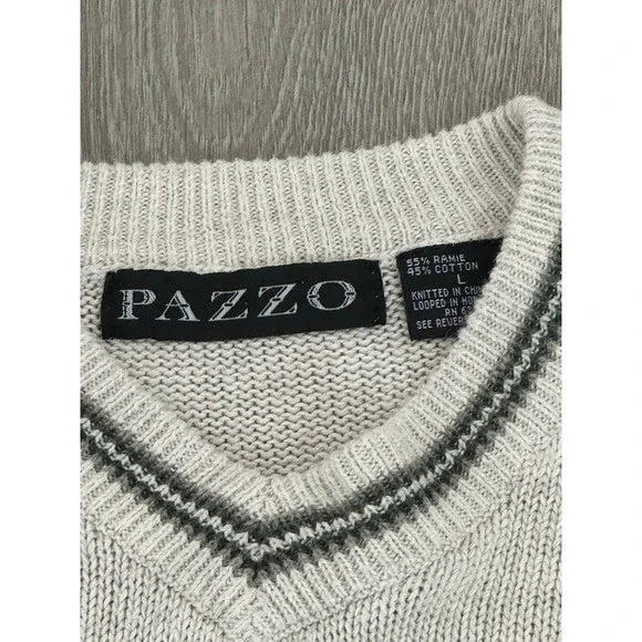 Pazzo Vintage Grey Knitted Heavy Sweater