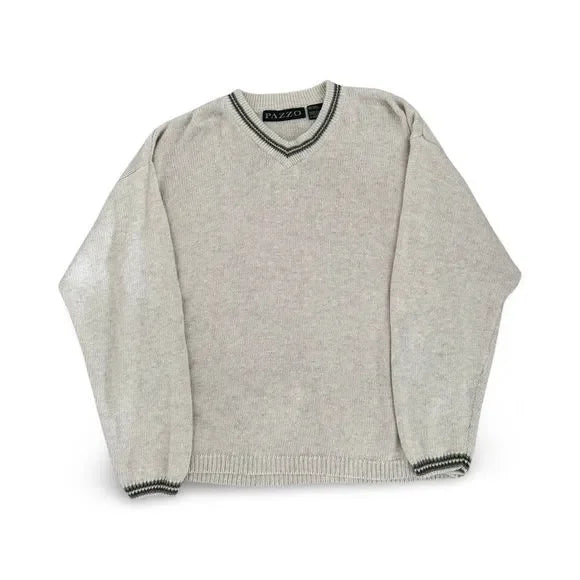 Pazzo Vintage Grey Knitted Heavy Sweater