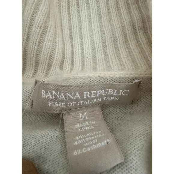 Banana Republic Cream Knitted Cardigan Sweater