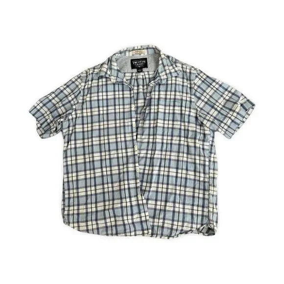 The New Ivy Brand Plaid Button Down Short Sleeve Shirt