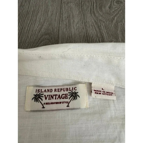 Island Republic Vintage Short Sleeve Button Down Shirt