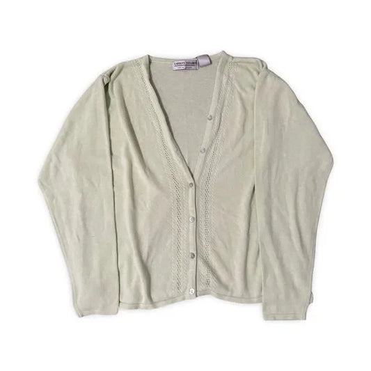 Carolyn Taylor Light Green Cardigan Sweater