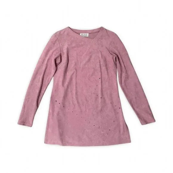 The Silver Connection Suede Pink Top