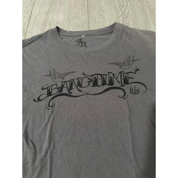 Bangtime Grey Graphic Tee Shirt