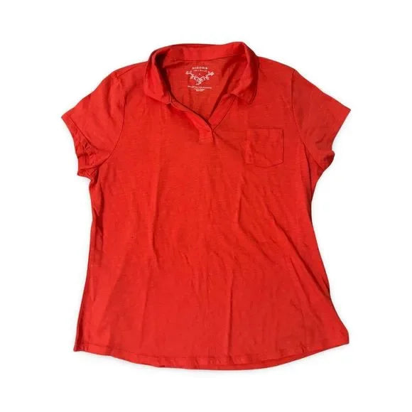 Sonoma Collared Polo Orange Shirt Top