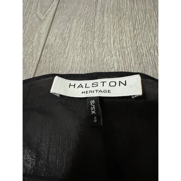 Halston Sheer Black Lightweight Sleeveless Cardigan