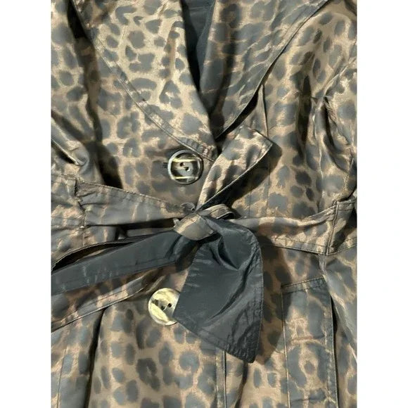 Nordstrom Reversible Cheetah Print Black Coat