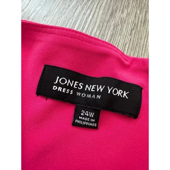 Jones New York Pink Swirl Side Casual Dress