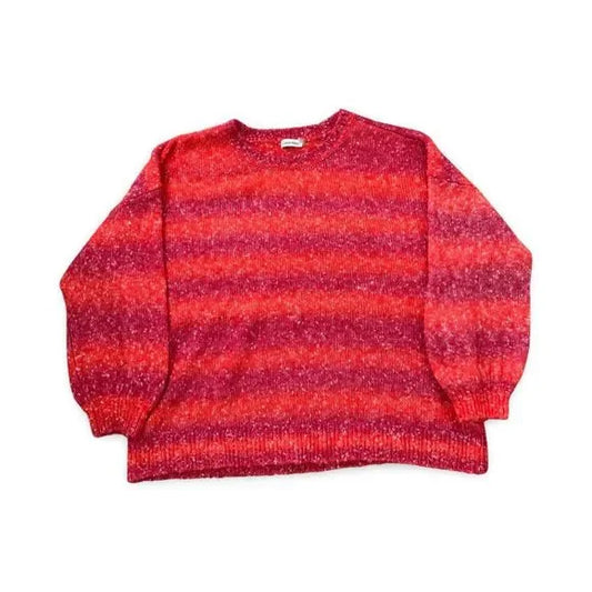 Calvin Klein Striped Knitted Orange Sweater