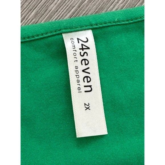 24Seven Green Sleeveless Summer Dress