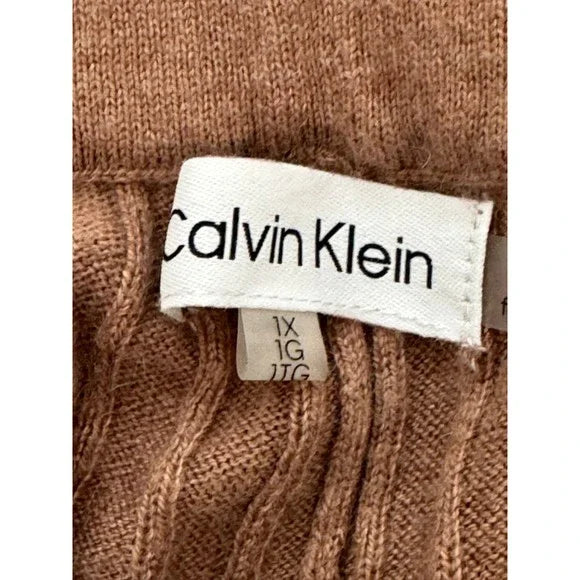 Calvin Klein Brown Ribbed Soft Loungewear Pants