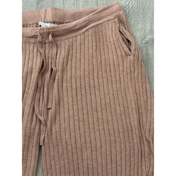 Calvin Klein Brown Ribbed Soft Loungewear Pants