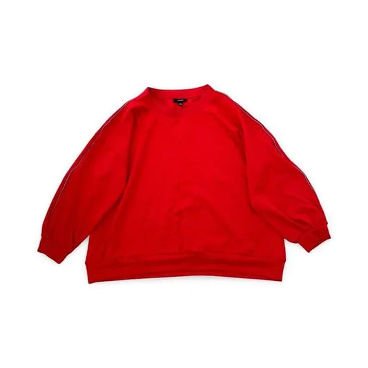 Alfani Red Crewneck Sleeve Lined Sweater