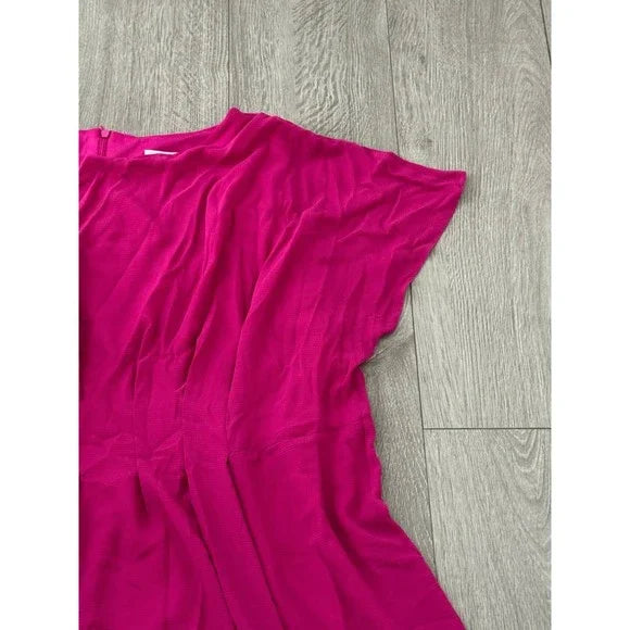 London Times Pink Waist Pleated Dress