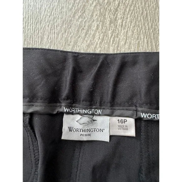 Worthington Black Casual Cropped Pants