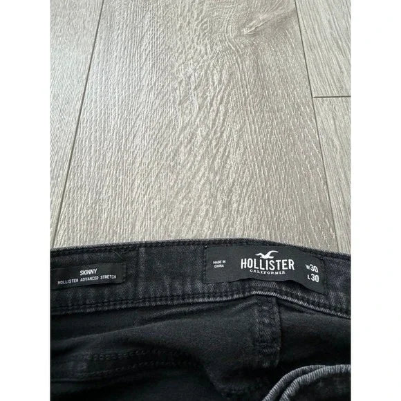 Hollister Denim Black Dark Wash Jeans