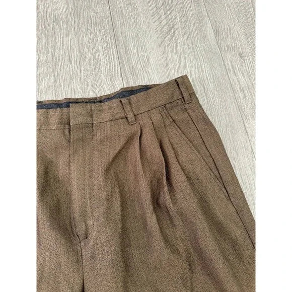 Vintage Brown Casual Dress Pants