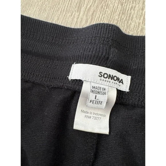 Sonoma Black Casual Jogger Pants