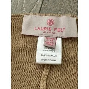 Laurie Felt Plaid Tan Soft Oversized Cardigan Sweater