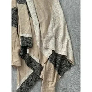 Laurie Felt Plaid Tan Soft Oversized Cardigan Sweater