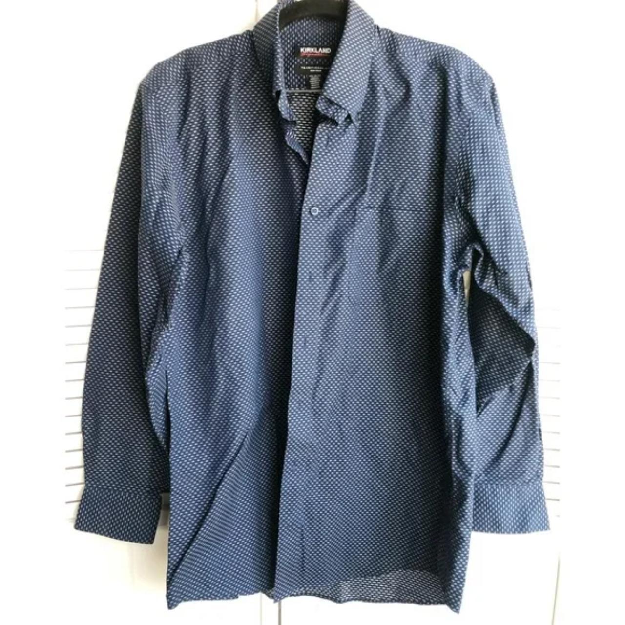 Kirkland Buttoned Down Navy Blue Dress Shirt