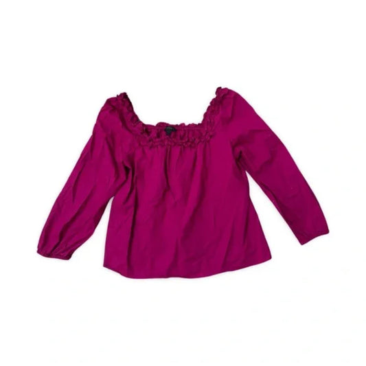 J. Crew Magenta Off Shoulder Blouse Top 