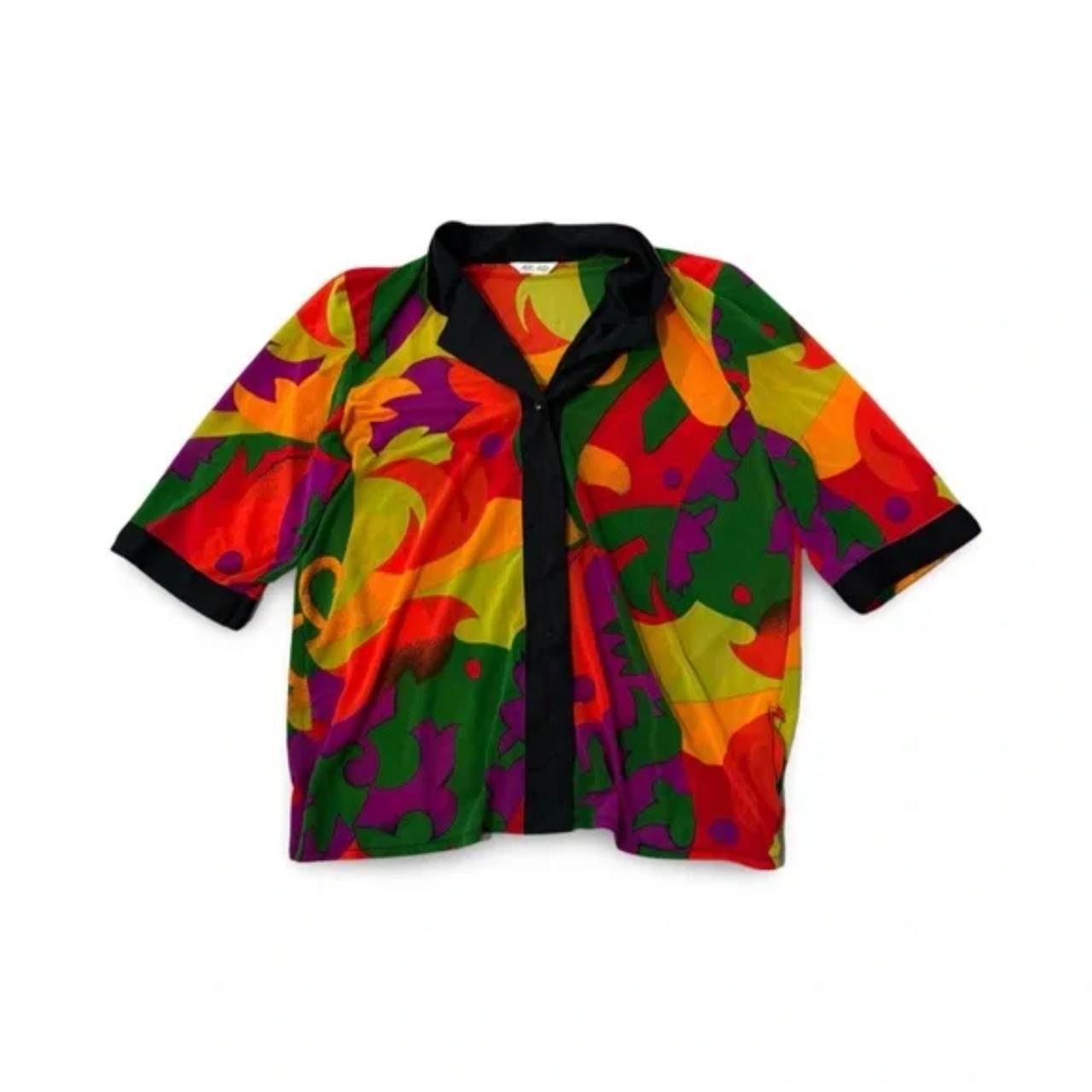 Abstract Colorful Lightweight Blouse Top