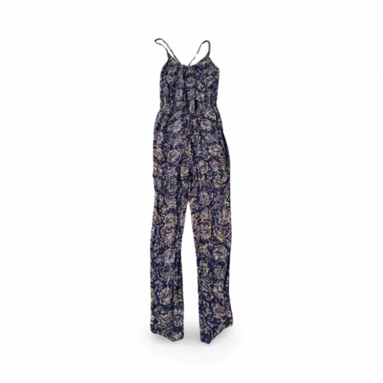 Billabong Floral Purple Long Jumpsuit 