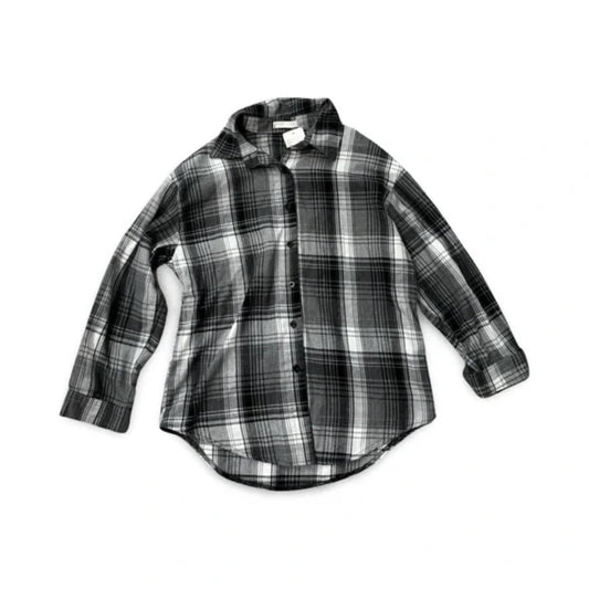 Romwe Plaid Buttoned Down Shirt Top