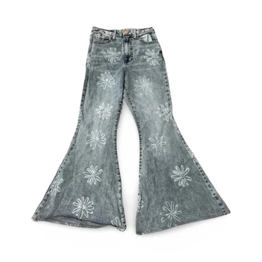 Wild Fable Flower Denim Flare Leg Jeans