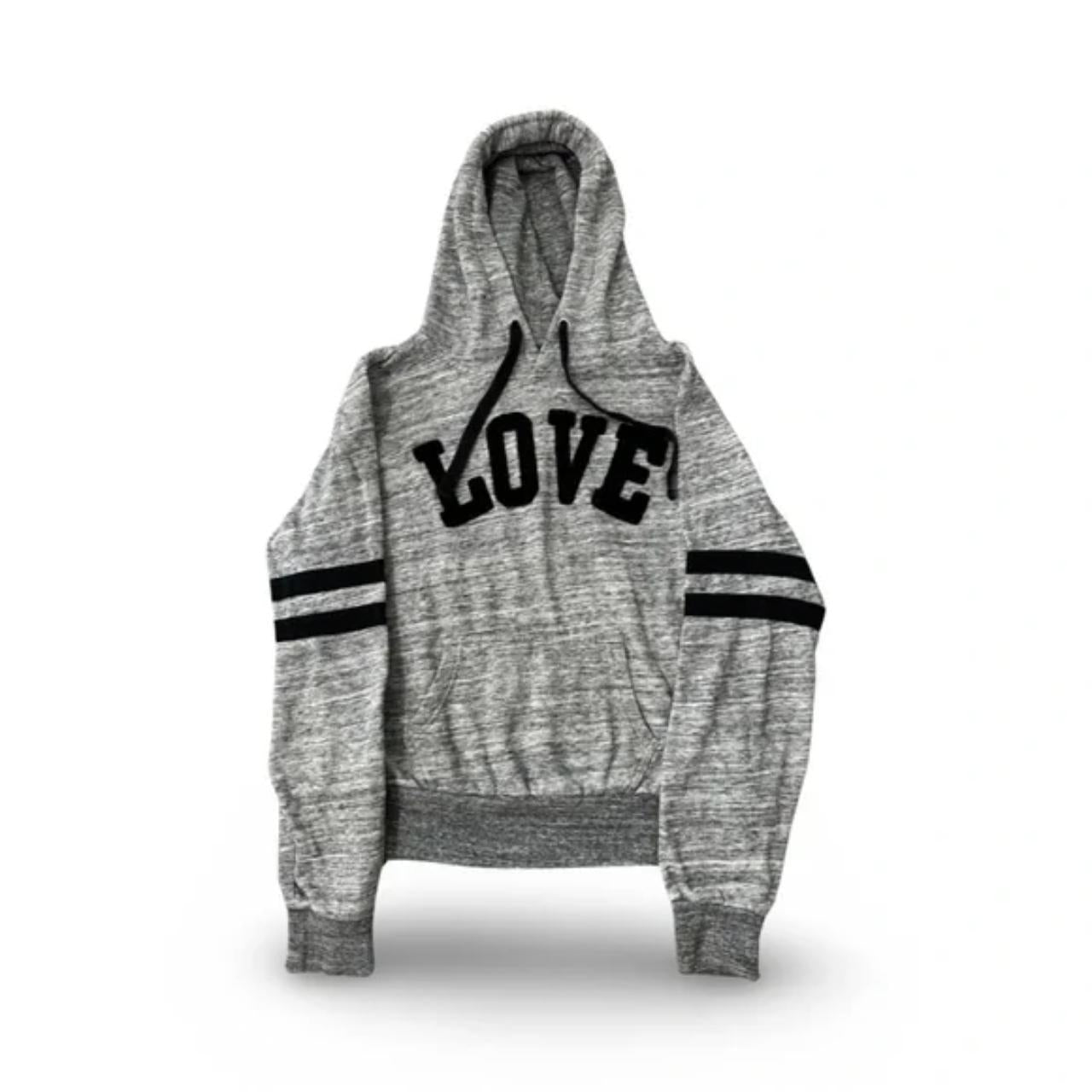 Reflex Grey Love Fleece Hoodie Sweatshirt