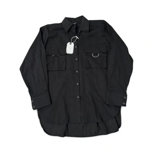 Better Unsaid Black Lightweight Denim Button Down Shirt