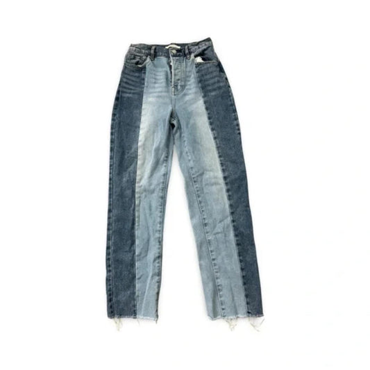 Pacsun High Rise Straight Two Toned Denim Jeans