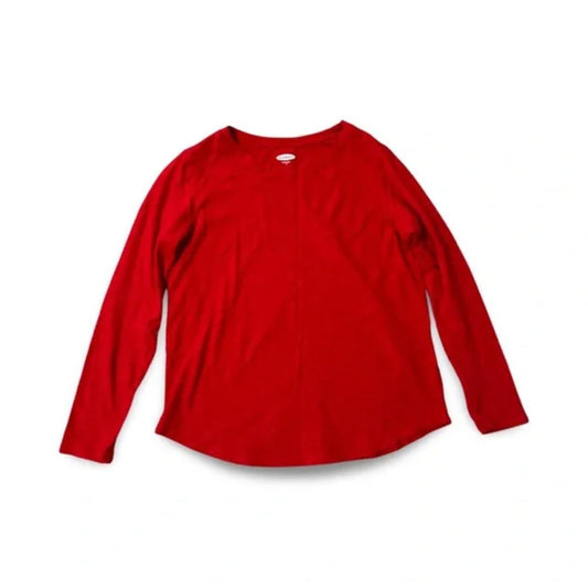 Old Navy Red Long Sleeve Shirt Top