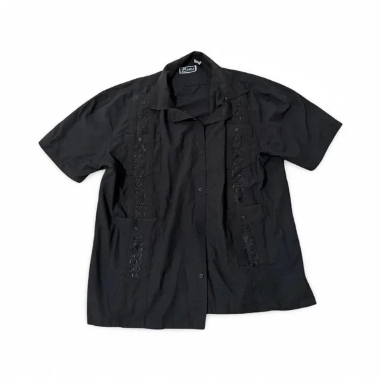 LADA Vintage Black Pocket Buttoned Down Shirt