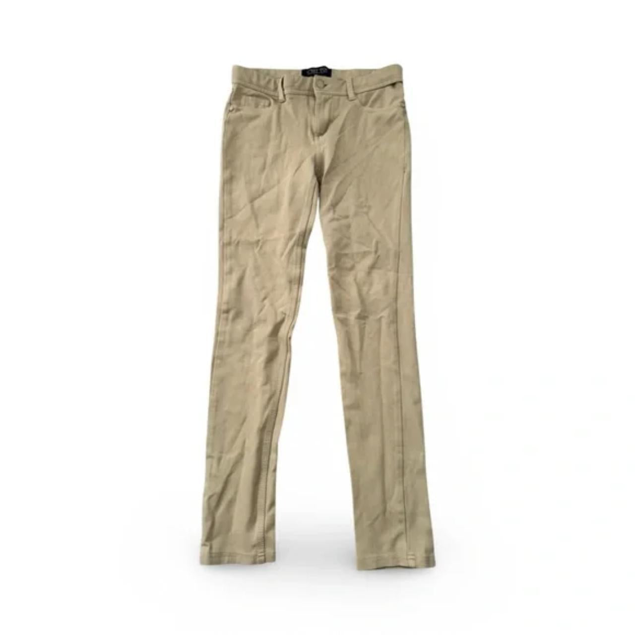 C’est Toi Tan Casual Stretchy Khaki Pants