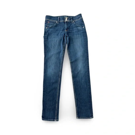 Hudson Denim Double Button Light Straight Leg Jeans