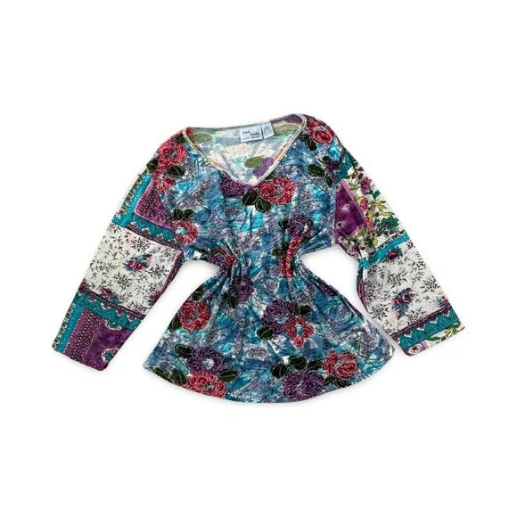 Jane Ashley Multi-Colored Long Sleeve Blouse Top