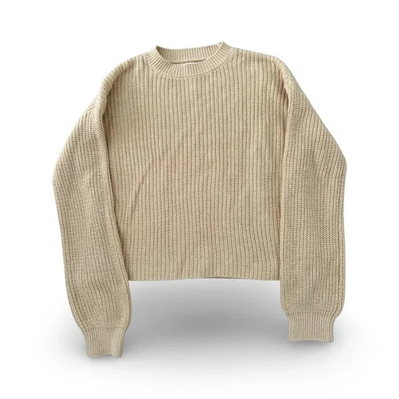 BP Cropped Nude Knitted Sweater